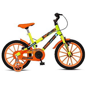 Bicicleta infantil aro 16 spinossauro amarelo neo - colli bike (unidade)