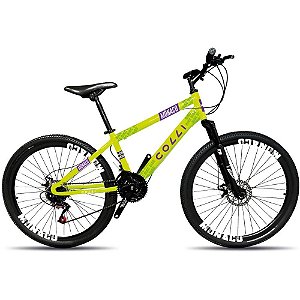 Bicicleta aro 26 monaco amarelo neon - colli bike (unidade)