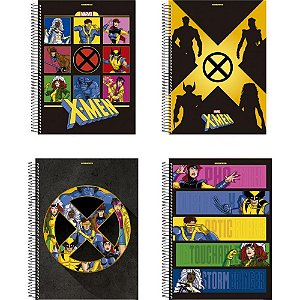 Caderno 01x1 capa dura x-men 80f - animativa (pct.c/04)