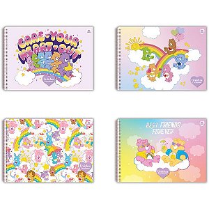 Caderno desenho univ capa dura ursinhos carinhos 60f - animativa (pct.c/05)