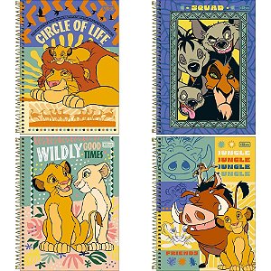 Caderno 01x1 capa dura o rei leao 80fls - tilibra (pct.c/04)