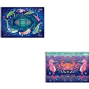 Caderno desenho univ capa dura bubble 80fls - tilibra (pct.c/04)