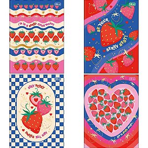 Caderno brochurao capa dura be berry 80fls - tilibra (pct.c/05)