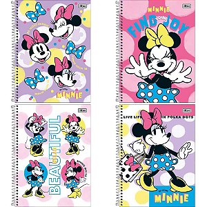 Caderno 10x1 capa dura minnie 160fls fit - tilibra (pct.c/04)
