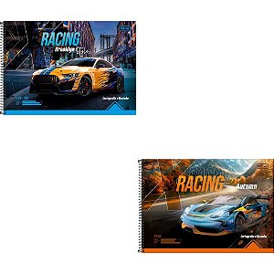Caderno desenho univ capa dura x-racing 80fls espiral - tilibra (pct.c/04)