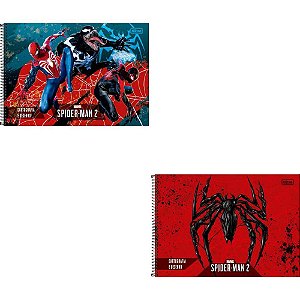 Caderno desenho univ capa dura spider man game 80fls espiral - tilibra (pct.c/04)