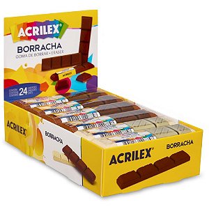 Borracha decorada chocolate sortida - acrilex (cx.c/24)