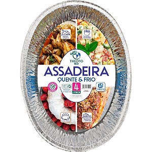 Embalagem para alimentos assadeira aluminio descart.4l - theoto (cx.c/12)