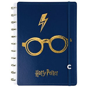 Caderno inteligente grande harry potter azul 80fls - caderno inteligente (unidade)