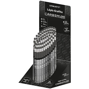 Lapis preto redondo carbon line c/borracha - leonora (dp.c/36)