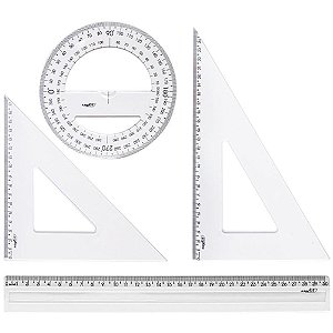 Conjunto para desenho max premium geometrico 4pcs - maxcril (blister)