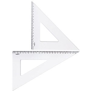 Conjunto para desenho max premium esquadro 2pcs 26cm - maxcril (blister)