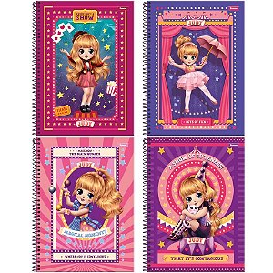 Caderno 01x1 capa dura judy 80fls. - foroni (pct.c/04)