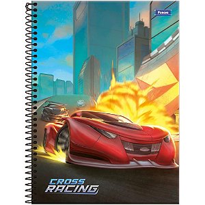 Caderno 10x1 capa dura cross racing 160f - foroni (pct.c/04)