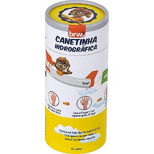 Caneta hidrografica ultra lavavel 12cores - brw (pote-12)