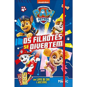 Livro com adesivos passatempo p. canina c/lapis - magic kids (unidade)