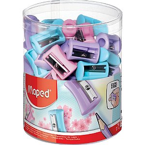 Apontador sem deposito vivo pastel 1 furo cores sort - maped (dp.c/75)