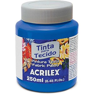 Tinta para tecido fosca 250ml azul turquesa - acrilex (pct.c/03)