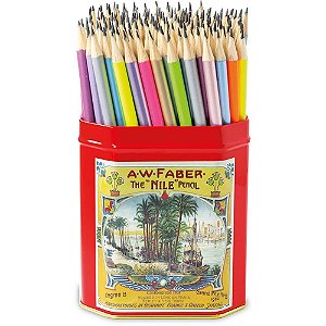 Lapis preto redondo ecolapis 2001 neon lata - faber-castell (dp.c/160)