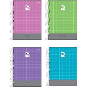 Caderno quadriculado univers. 10x10mm 96fl esp.cd basic art - jandaia (pct.c/04)