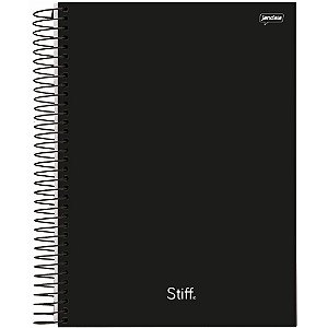 Caderno 01x1 capa dura stiff slim 80fls. preto - jandaia (pct.c/04)