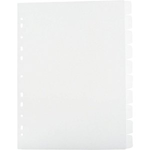 Divisoria fichario plastica 10 projeçoes pp a4 s/visor tr - dac (unidade)