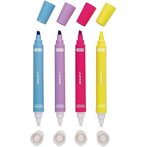 Caneta marca texto apagavel 4 cores - leonora (dp.c/16)