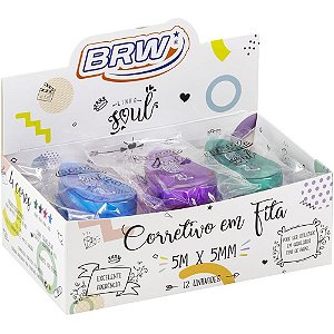 Corretivo em fita soul 5mmx5m 4cores (s) - brw (dp.c/12)