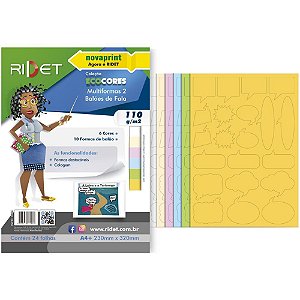 Bloco para educacao artistica multiformas 230x320mm 110g 24f - ridet (pacote)