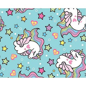 Papel presente bobina couche 60cm.mod.604 unicornios - v.m.p. (bo-100mts)