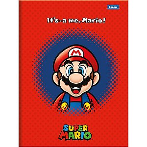 Caderno brochurao capa dura super mario bros 80f - foroni (pct.c/05)