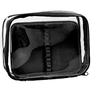 Estojo box pvc preto cristal g c/divisori - dac (unidade)