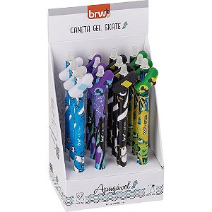 Caneta gel divert gel skate apag.0.7mm 4m - brw (dp.c/12)