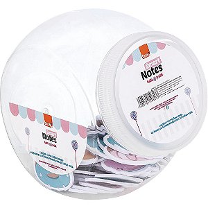 Bloco de recado autoadesivo smart tutti frutti 45x45mm 30f - brw (pote-48)