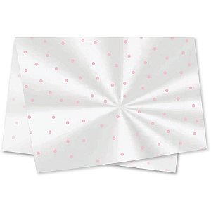 Poli sujinho decorado 49x69cm poa rosa quartz - xingo embalagens (pct.c/50)