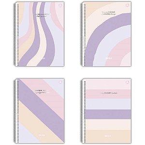 Caderno 10x1 capa dura cristales 160f - animativa (pct.c/04)