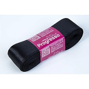 Fita de cetim 30mm 10m. preto 219 - fitas progresso (unidade)