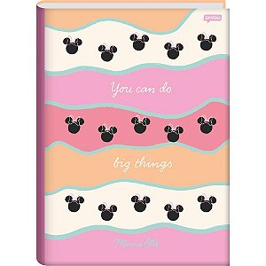 Caderno brochurao capa dura minnie arts 80fls. - jandaia (pct.c/05)