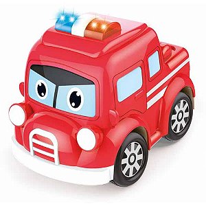 Brinquedo para bebe bombeirinho c/luz e som - cardoso toys (unidade)