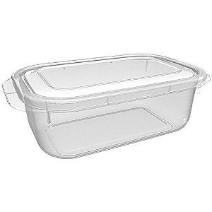 Pote plastico retangular alto pp 868ml. - nitron (unidade)