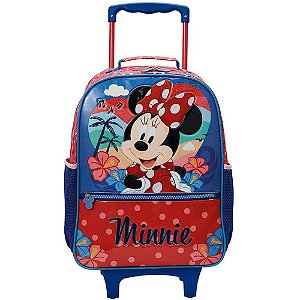 Mochila infantil com rodinha minnie x2 md - xeryus (unidade)