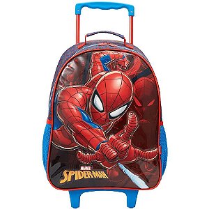 Mochila infantil com rodinha spider-man x1-a gr - xeryus (unidade)