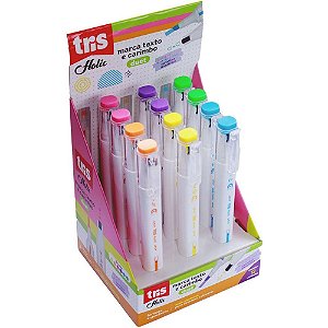 Caneta marca texto tris roller c/carimbo 6mod. - summit (dp.c/12)