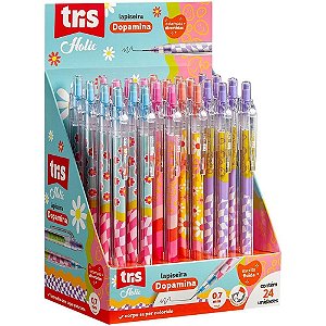 Lapiseira 0.7mm tris dopamina c/borracha 4cor. - summit (dp.c/24)