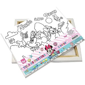 Brinquedo para colorir minnie tinta guache c/tela - dac (kit)