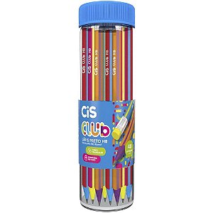 Lapis preto triangular cis club hb com borracha sorti - sertic (pote-48)