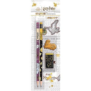 Kit escolar harry potter hb c/ 04 pecas - leonora (blister)
