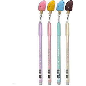 Caneta apagavel gel 0.5mm c/pingente picole - leonora (dp.c/12)