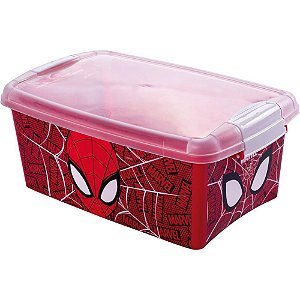 Caixa plastica multiuso homem aranha c/trava 4,2l. - plasutil (unidade)