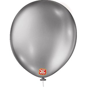 Balao 16 liso metalizado prata - sao roque (pct.c/10)